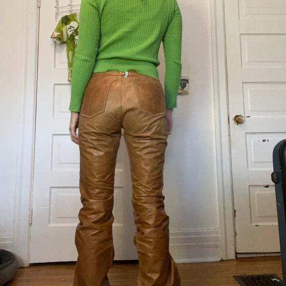 Gap leather bootcut pants - Picture 3 of 5